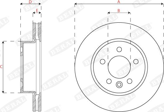 Beral BCR382A - Brake Disc autospares.lv