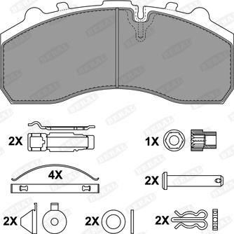 Mercedes-Benz N0004214310 - Brake Pad Set, disc brake autospares.lv