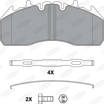 Metelli 822-809-0 - Brake Pad Set, disc brake autospares.lv