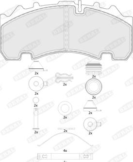 Beral BCV29263TK - Brake Pad Set, disc brake autospares.lv