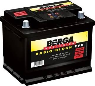 BERGA 5605000567902 - Starter Battery autospares.lv