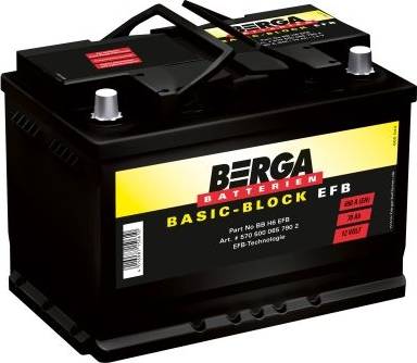 BERGA 5705000657902 - Starter Battery autospares.lv