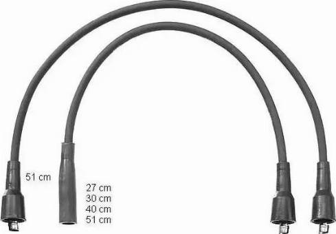 BorgWarner (BERU) ZEF1048 - Ignition Cable Kit autospares.lv