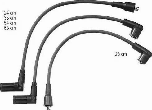 BorgWarner (BERU) ZEF1012 - Ignition Cable Kit autospares.lv