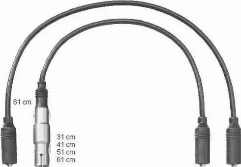 BorgWarner (BERU) ZEF1222 - Ignition Cable Kit autospares.lv