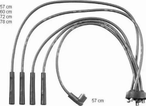 BorgWarner (BERU) ZEF803 - Ignition Cable Kit autospares.lv