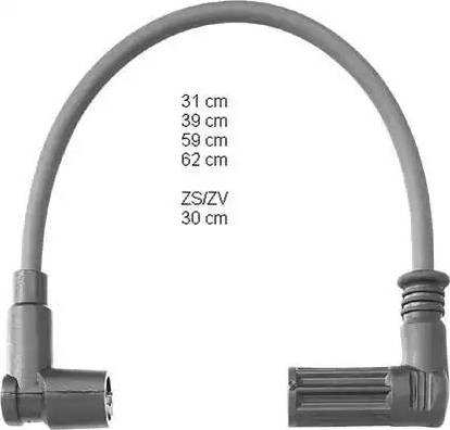 BorgWarner (BERU) ZEF722 - Ignition Cable Kit autospares.lv