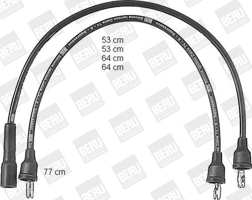 BERU by DRiV PRO004 - Ignition Cable Kit autospares.lv