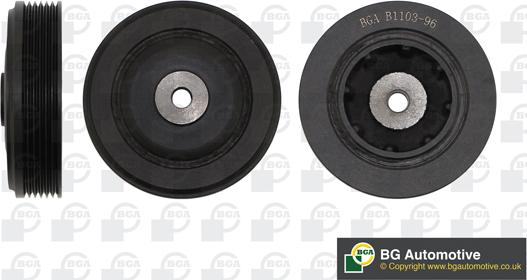 BGA DP1053 - Belt Pulley, crankshaft autospares.lv
