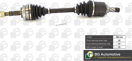 BGA DS9500LA - Drive Shaft autospares.lv