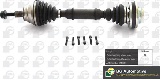 BGA DS9631L - Drive Shaft autospares.lv