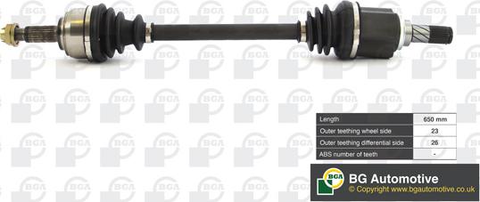 BGA DS6310L - Drive Shaft autospares.lv