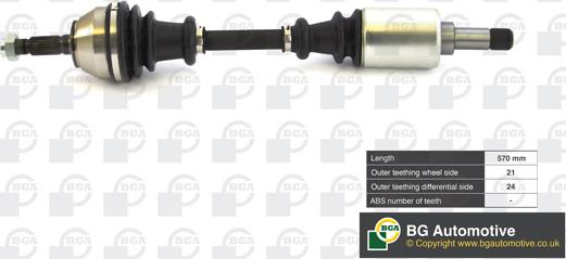 BGA DS6701L - Drive Shaft autospares.lv