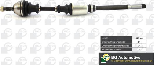 BGA DS6701R - Drive Shaft autospares.lv