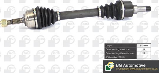 BGA DS6714L - Drive Shaft autospares.lv