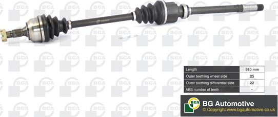 BGA DS6724RA - Drive Shaft autospares.lv