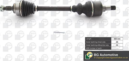 BGA DS6726LA - Drive Shaft autospares.lv