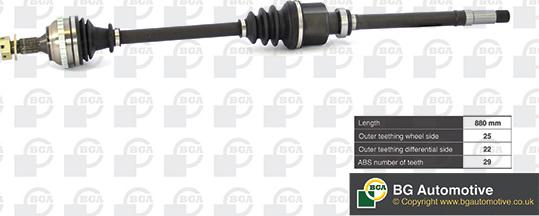 BGA DS6720RA - Drive Shaft autospares.lv