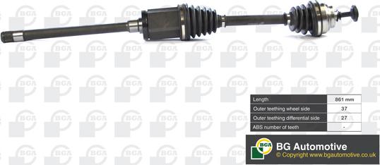 BGA DS0903R - Drive Shaft autospares.lv