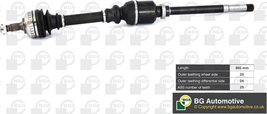 BGA DS1409RA - Drive Shaft autospares.lv