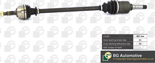 BGA DS1400R - Drive Shaft autospares.lv