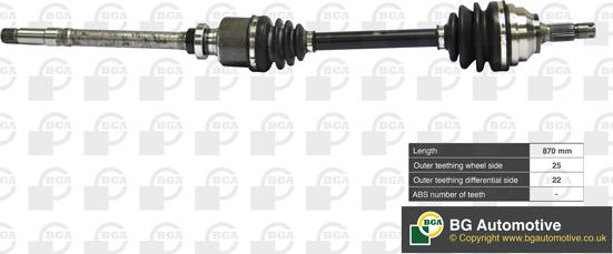 BGA DS1408R - Drive Shaft autospares.lv