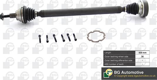 BGA DS8101R - Drive Shaft autospares.lv