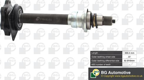 BGA DS2352 - Stub Axle, differential autospares.lv