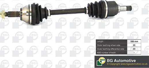 BGA DS2314L - Drive Shaft autospares.lv