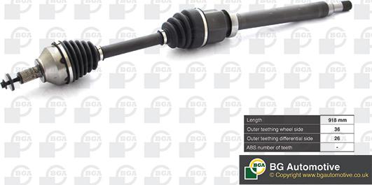 BGA DS2332R - Drive Shaft autospares.lv