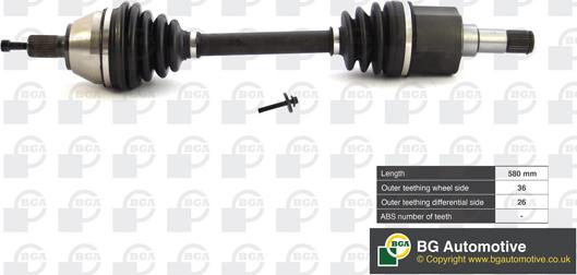 BGA DS2327L - Drive Shaft autospares.lv