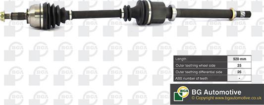 BGA DS7349R - Drive Shaft autospares.lv