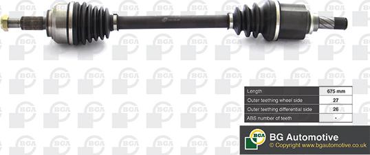 BGA DS7354L - Drive Shaft autospares.lv