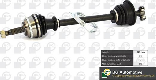 BGA DS7301LA - Drive Shaft autospares.lv