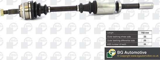 BGA DS7303RA - Drive Shaft autospares.lv