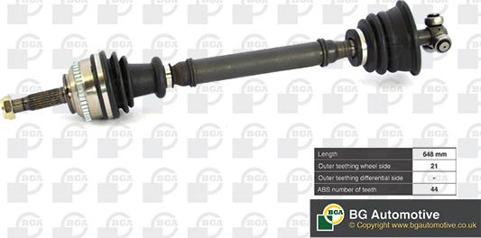 BGA DS7302LA - Drive Shaft autospares.lv