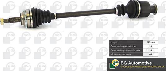 BGA DS7338R - Drive Shaft autospares.lv