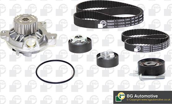 BGA TB9608CPK - Water Pump & Timing Belt Set autospares.lv