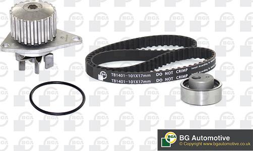 BGA TB1401CPK - Water Pump & Timing Belt Set autospares.lv