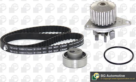 BGA TB1410CPK - Water Pump & Timing Belt Set autospares.lv