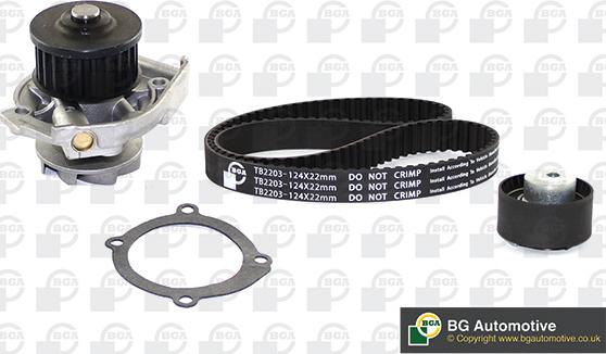 BGA TB2203CPK - Water Pump & Timing Belt Set autospares.lv