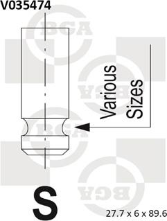 BGA V035474 - Inlet Valve autospares.lv