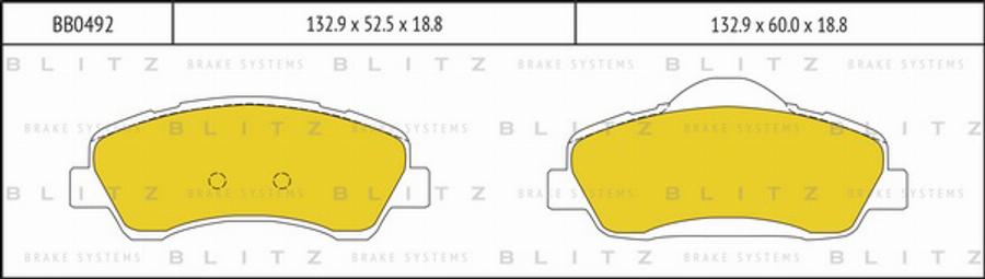 Blitz BB0492 - Brake Pad Set, disc brake autospares.lv