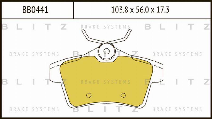 Blitz BB0441 - Brake Pad Set, disc brake autospares.lv