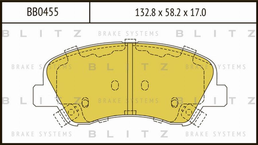 Blitz BB0455 - Brake Pad Set, disc brake autospares.lv