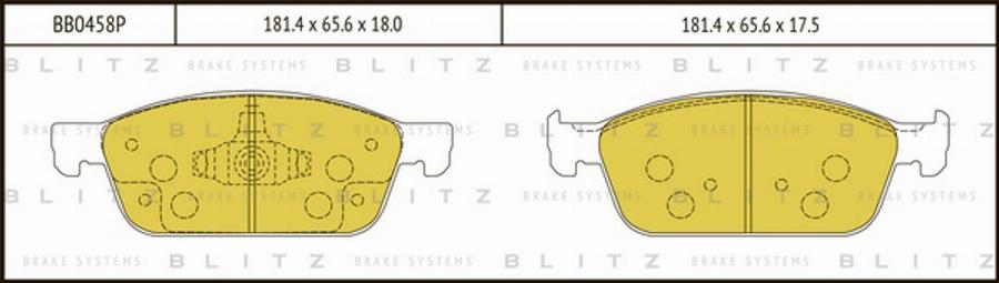 Blitz BB0458P - Brake Pad Set, disc brake autospares.lv