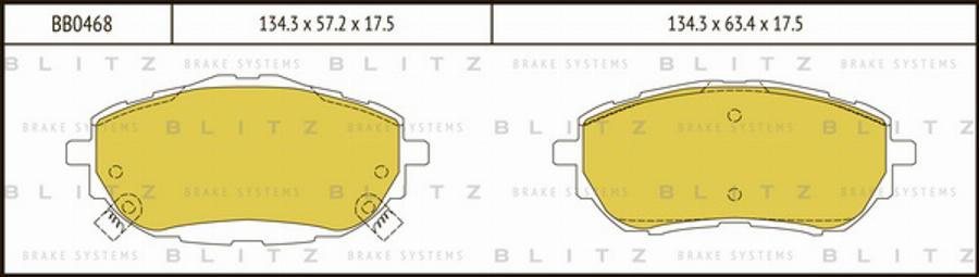 Blitz BB0468 - Brake Pad Set, disc brake autospares.lv