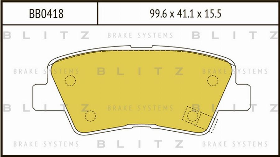 Blitz BB0418 - Brake Pad Set, disc brake autospares.lv