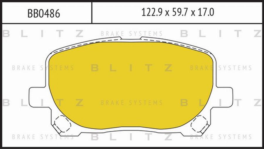 Blitz BB0486 - Brake Pad Set, disc brake autospares.lv