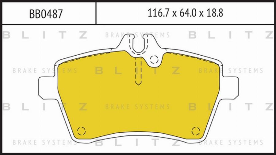 Blitz BB0487 - Brake Pad Set, disc brake autospares.lv